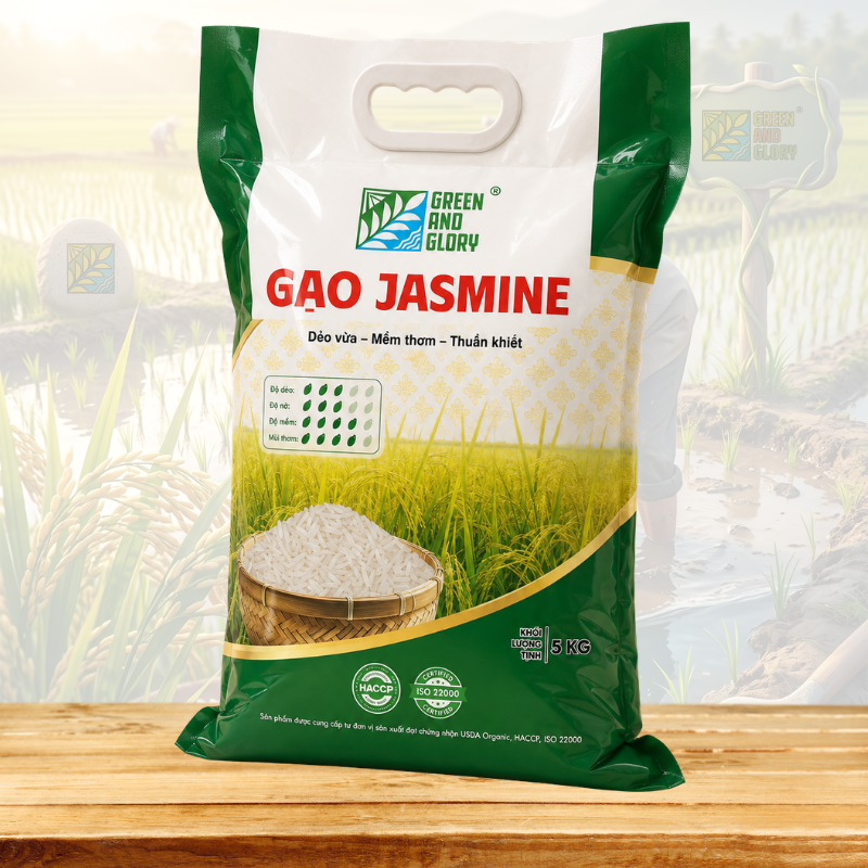 Bao Gạo Jasmine Green And Glory túi 5 kg