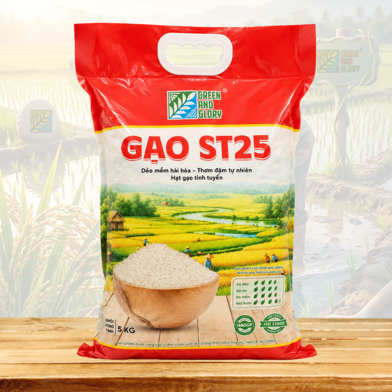Bao Gạo ST25 Green And Glory túi 5 kg